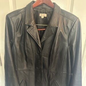 d & co Womans Leather Jacket, 3X
